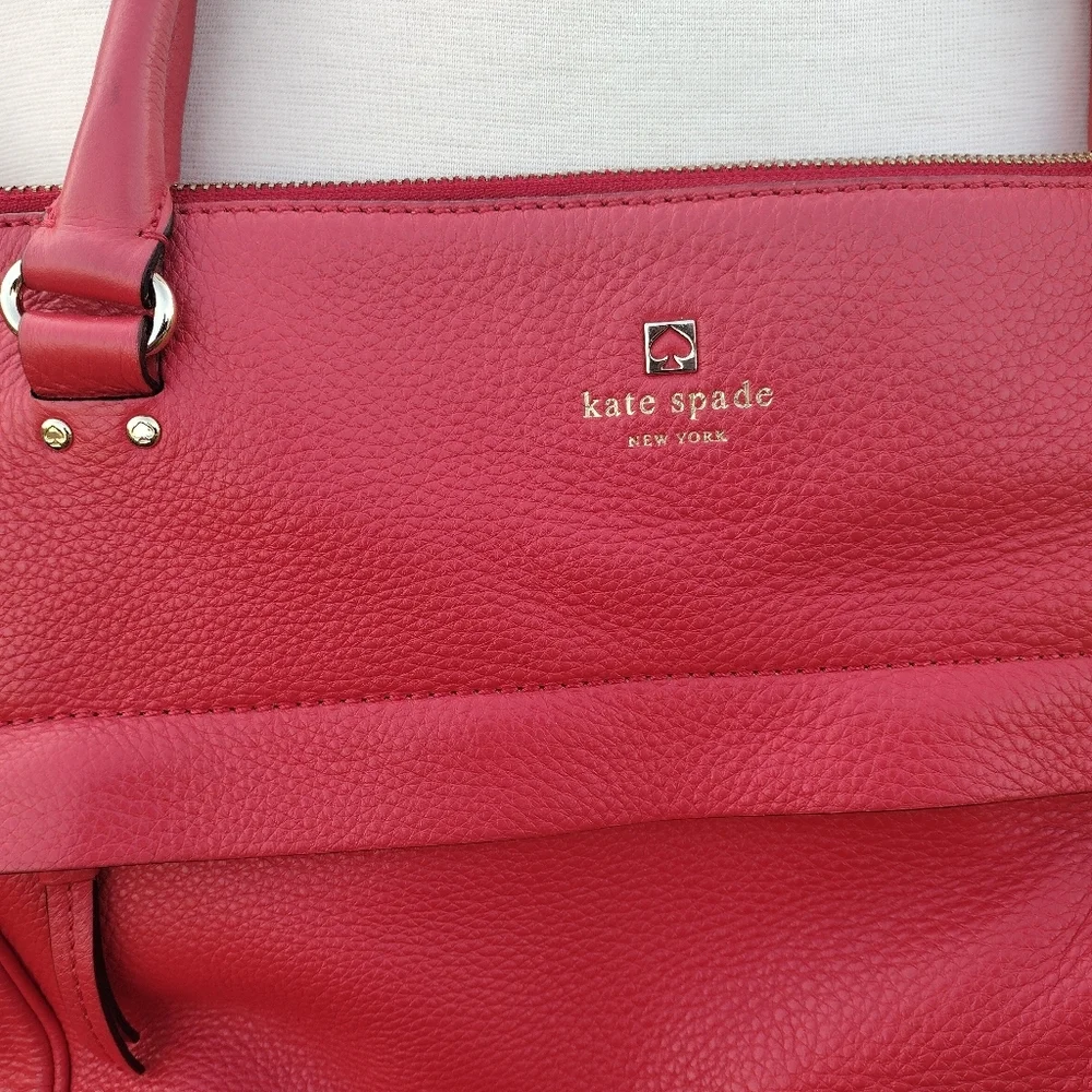 Kate Spade New York Alida Grant Park Red Leather Tote